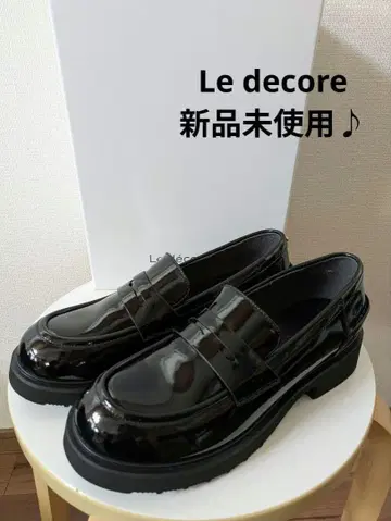 블랙 로퍼 통굽 로퍼 에나멜