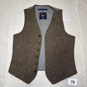 79 새상품급 그린 레이블 문 베스트 트위드 S