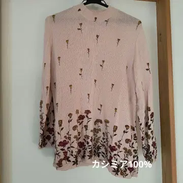 꽃무늬 자수 스웨터 캐시미어 100