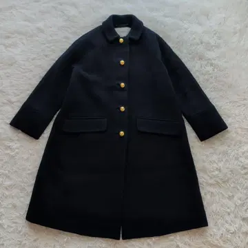 [ 새상품급 ] J&M DAVIDSON 울 롱 코트 골드 버튼 6