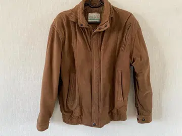 DURANTE 남성용 가죽 자켓 (소가죽 스웨이드) 색상: 브라운