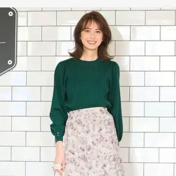 anysis [ CICA 가공 ] 케이블 포인트 니트 그린