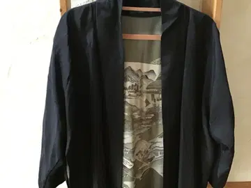 리메이크 (블랙 겉옷 풍경화 패턴)