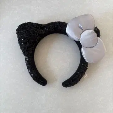 USJ 스팽글 키티 머리띠 실버 리본