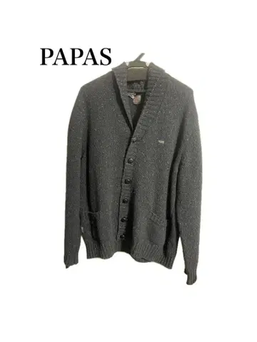 PAPAS 네프 가디건 블랙 중고품