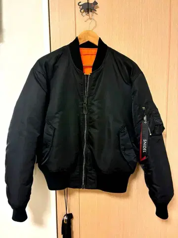 SNIDEL x ALPHA MA-1 블루종 블랙