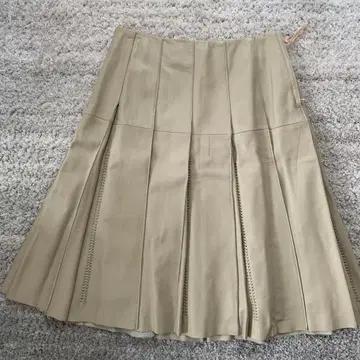 핑크하우스 베이지 스커트 가죽 L 사이즈 레더 스커트 가죽 스커트