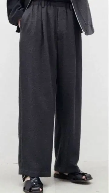 [ LIDNM ] LIGHT TWEED EASY TROUSERS