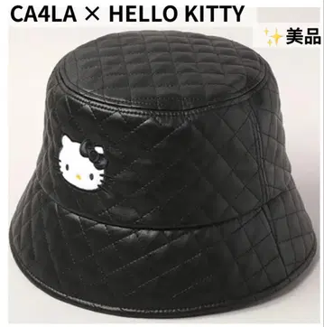 레어 HELLO KITTY x CA4LA 퀼트 버킷햇