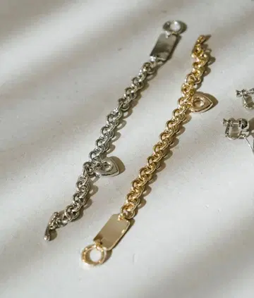 [ fiw. ] 하트 모티브 팔찌 골드 & 실버 세트