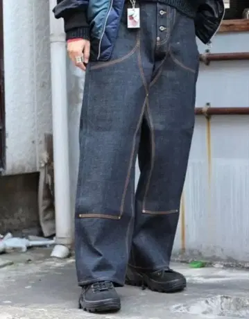 [ SUGARHILL ] 클래식 더블니 데님 팬츠 슈가힐 34