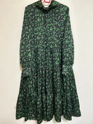 DoCLASSE 긴팔 3단 티어드 원피스 플라워 프린트 13호