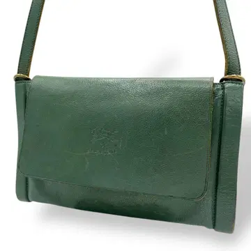 IL BISONTE Green Leather Shoulder Bag