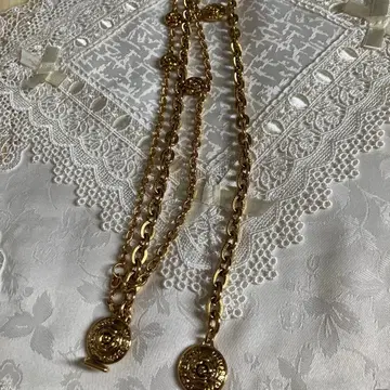 [ 미사용 ] 잉게보그 체인 벨트 겸용 삼연 목걸이