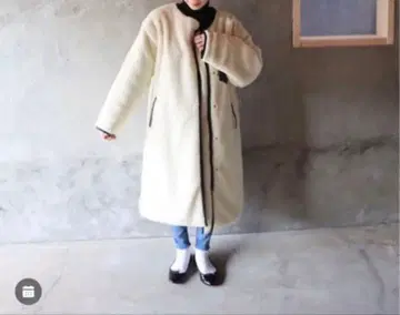 [새상품급] epa 롱 보아 코트 M