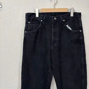 랭글러 블랙 데님 스트레이트 팬츠 미국 빈티지 의류 W33 3043
