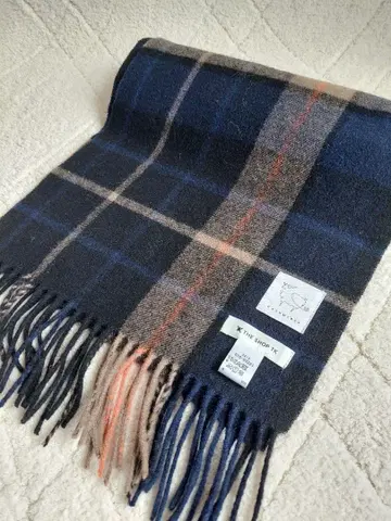 새상품급 THE SHOP TK 캐시미어 혼방 체크 머플러