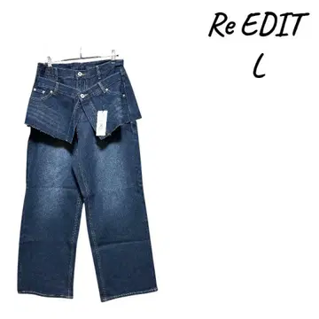[ 새상품 ] Re EDIT 유니크 디자인 데님 팬츠 L