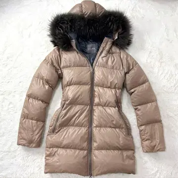 새상품급 DUVETICA 듀베티카 베이지 퍼 다운 자켓 M