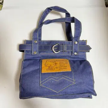 헤이세이 레트로 산리오 헬로키티 데님 원단 토트백