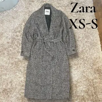 ZARA 헤링본 가운 코트 XS-S