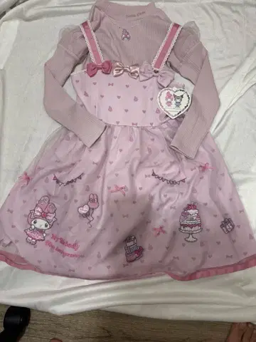 마이멜로디 50주년 메조피아노 콜라보 원피스 130