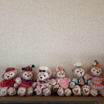 봉제 인형 캐릭터 6개 세트