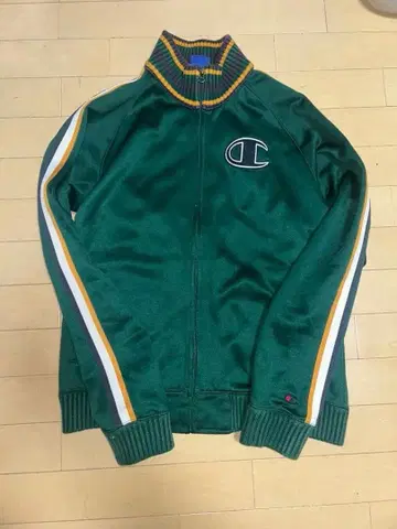 80~90sChampion 그린 컬러 저지 트랙 자켓 M 사이즈