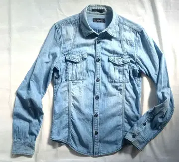 THE TWELVE USED 가공 데님 셔츠 워크 셔츠