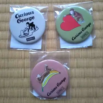 호기심 많은 조지 캔뱃지 3개 세트