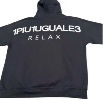 1PIU1UGUALE3 블랙 후드티 xL 사이즈