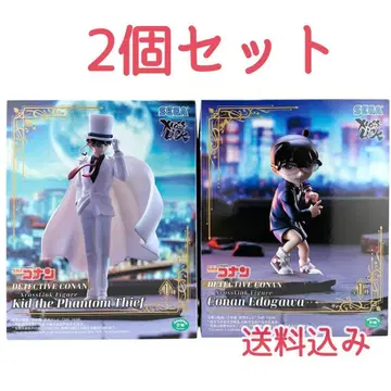 [ 2개 세트 ] 명탐정 코난 에도가와 코난 괴도 키드 피규어