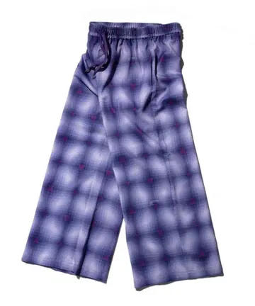 [ 새상품 ] ENDRECHERI x ZOZO SWIM 체크 팬츠 퍼플