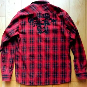 THE CRIMIE 클라이미 플란넬 셔츠 자수 패턴 sizeXL