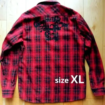 THE CRIMIE 클라이미 플란넬 셔츠 자수 패턴 sizeXL