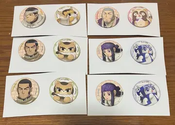 오가타 골든 카무이 동물 포즈 캔뱃지 타니가키 아시리파 시라이시