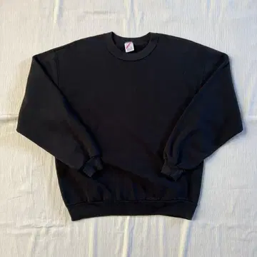 90s USA JERZEES 무지 맨투맨 블랙