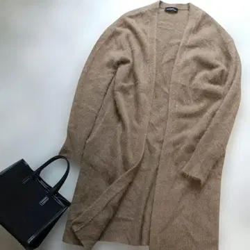 새상품급 그린 라벨 릴랙싱 헤어리 롱 가디건 베이지