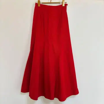핑크하우스 머메이드 스커트 빨간색 레드 코튼제