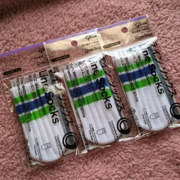 Glicine 라인 양말 3족 세트