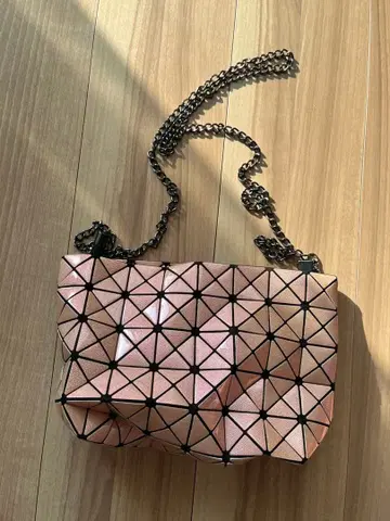 기하학 패턴 핑크 숄더백