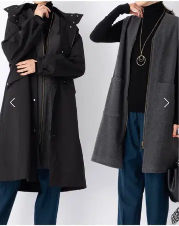 발수 방풍 더블 칼라 코트 & 라이너 베스트 [ 2세트 ] 15호