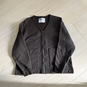 MHL 스웨트 원단 코튼 가디건