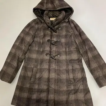 여성용 후드 부착 다운 코트