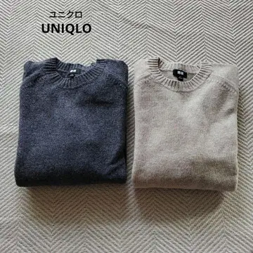 유니클로 M 라무 크루넥 스웨터 2장