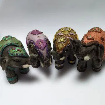 코끼리 피규어 4개 세트