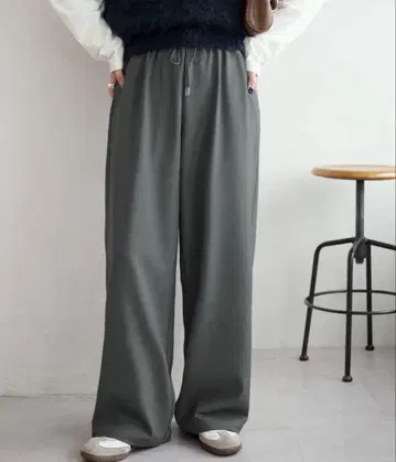 discoat 드레이프감 이지 팬츠 그레이 M