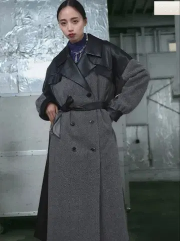 HARE 하레 울리 테크 이소자이 절개 코트 아우터 트렌치코트