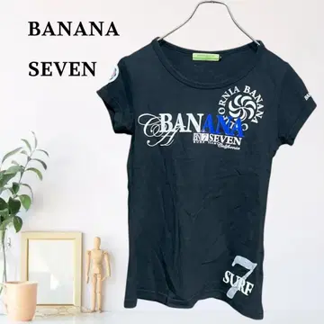 zB979 [M] BANANA SEVEN 로고 반팔 라운드넥 셔츠