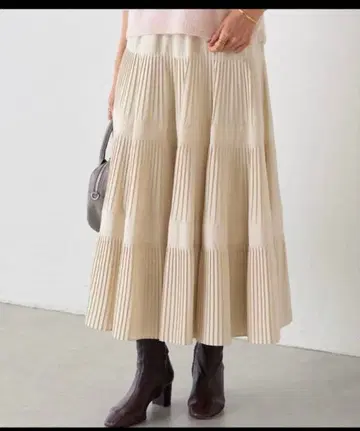 비어즐리 플리츠 캉캉 스커트 L